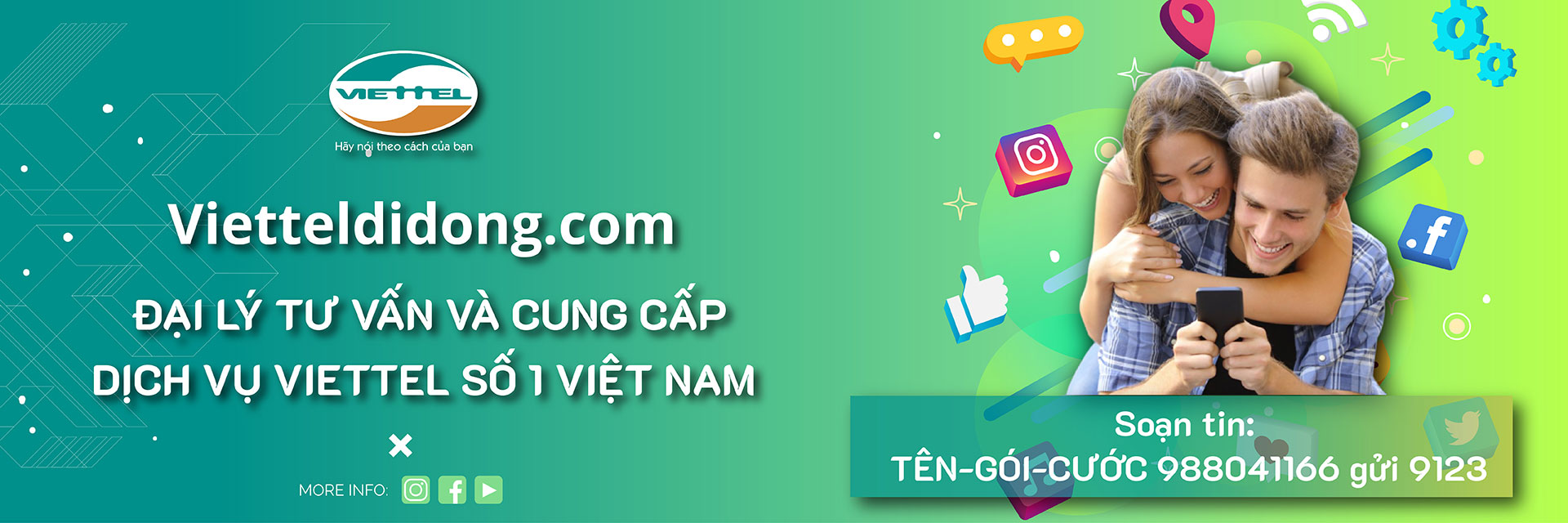 Vietteldidong.com là địa chỉ hàng đầu để bạn chọn mua sim data 4G Viettel